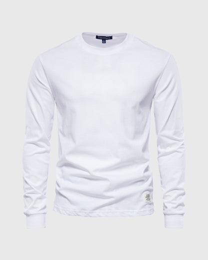 Crew neck Long Sleeve Cotton T-Shirt