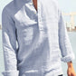 Cotton Linen Style Stripe Shirts