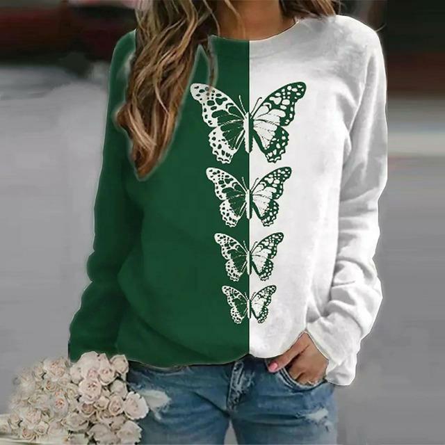 Elegant Butterfly Print T-Shirt