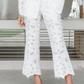 Lace Flower Suit Flared Pants Set