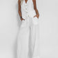 MELIA - Effortlessly Chic Sleeveless Vest And Wide Leg Pants Set