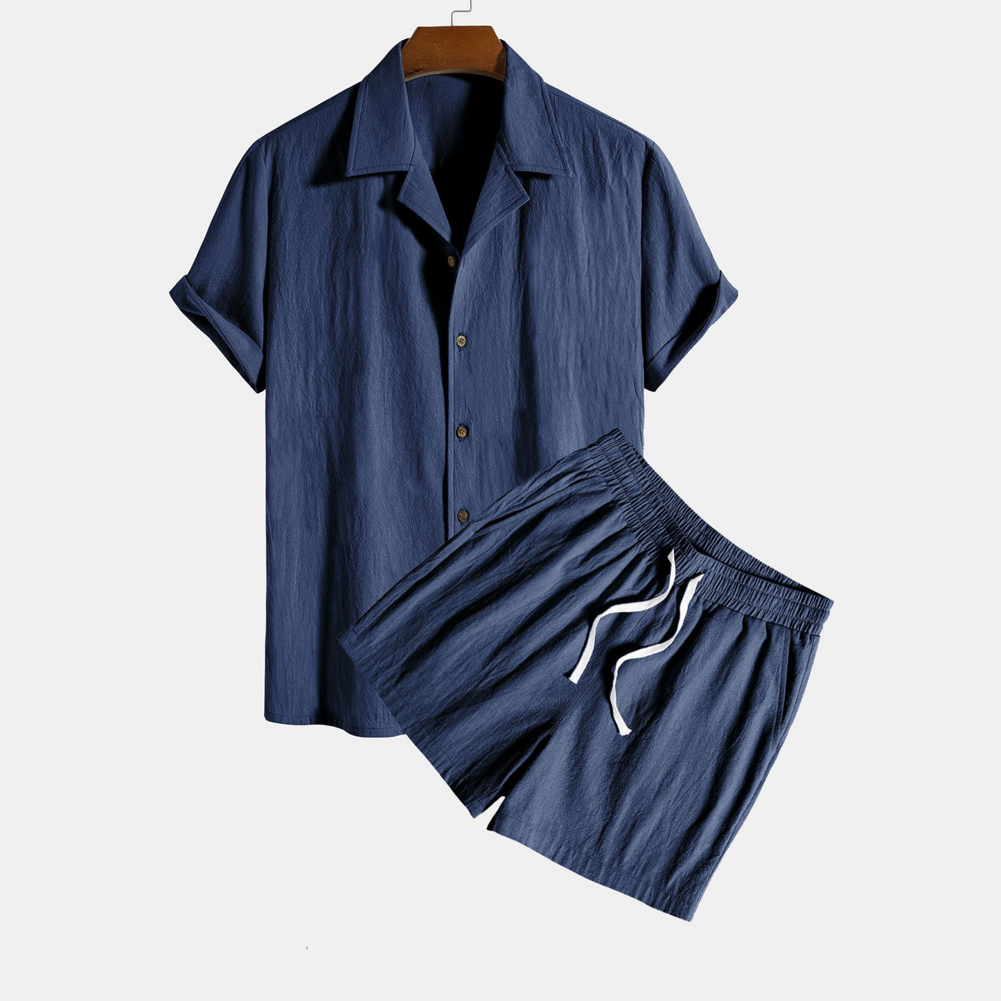 Structured cotton Revere shirt and 5-inch Shorts