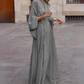 MILAS - V NECK LONG SLEEVES MAXI DRESS