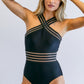 HALTER NECK ONE PIECE SWIMSUIT