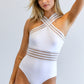 HALTER NECK ONE PIECE SWIMSUIT