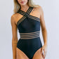 HALTER NECK ONE PIECE SWIMSUIT