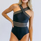 HALTER NECK ONE PIECE SWIMSUIT