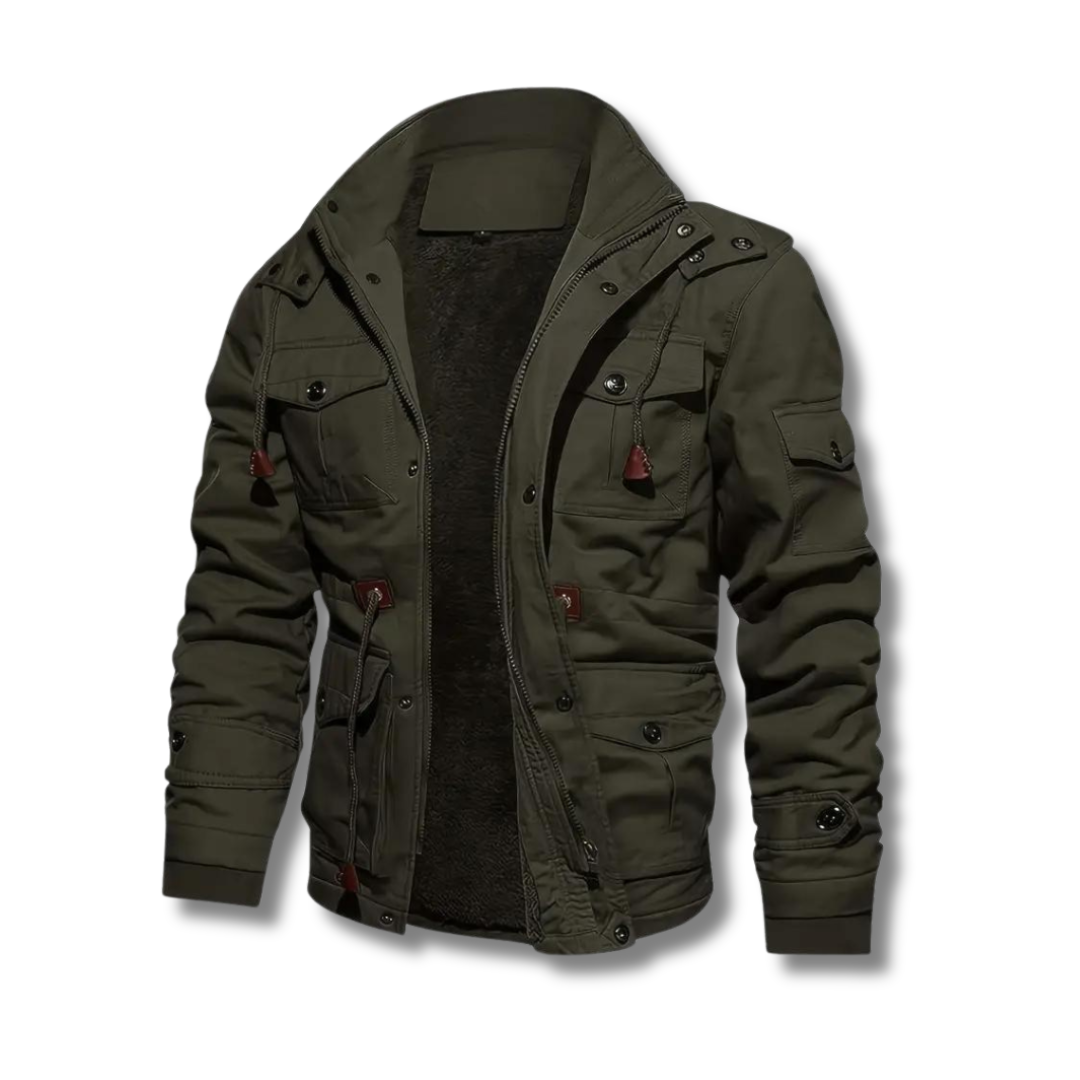 Talon - Warm Fleece Hooded Cargo Jacket