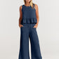 VALERINA - Casual Linen 2 Piece Top and Pants Set