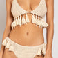 KNIT BOHO TASSLE BIKINI TOP