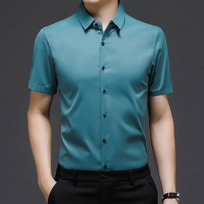 Summer Men's Business Casual Short-sleeved Shirt