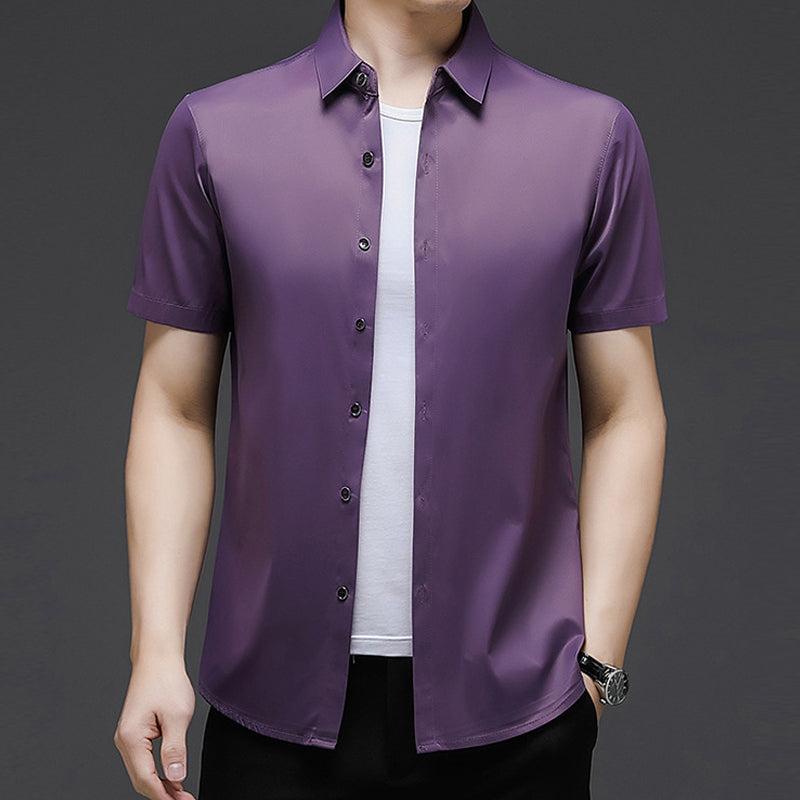 Summer Men's Business Casual Short-sleeved Shirt