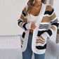 Casual Striped Knitted Cardigan