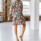 Floral Print Shirt Dress