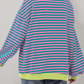 LUA - OVERSIZED STRIPED LONG SLEEVE SWEATSHIRT