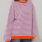 LUA - OVERSIZED STRIPED LONG SLEEVE SWEATSHIRT