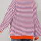 LUA - OVERSIZED STRIPED LONG SLEEVE SWEATSHIRT