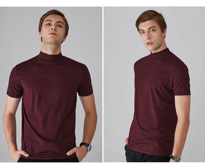 Men's High Neck Slim Fit T-shirt