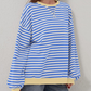 LUA - OVERSIZED STRIPED LONG SLEEVE SWEATSHIRT