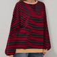 LUA - OVERSIZED STRIPED LONG SLEEVE SWEATSHIRT