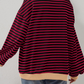 LUA - OVERSIZED STRIPED LONG SLEEVE SWEATSHIRT