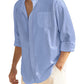 Cotton Linen Beach Button Down Shirt with Pocket (US Only)