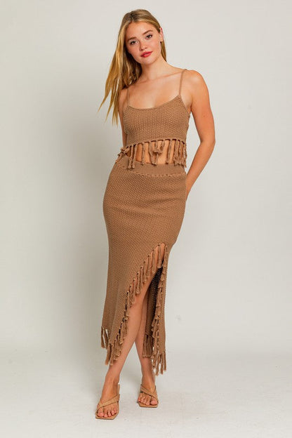 BETHANY TASSEL MIDI SKIRT