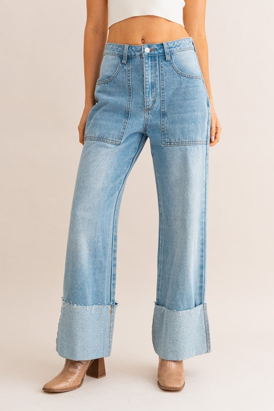 ZAVIA HIGH WAISTED RELAXED FIT JEANS