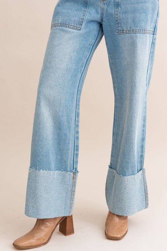 ZAVIA HIGH WAISTED RELAXED FIT JEANS