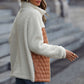 Patchwork Warm Plush Coat