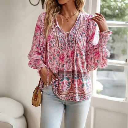 Ashley - Bohemian Chiffon Top