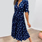 Dress With Polka Dots and Deep V-neckline