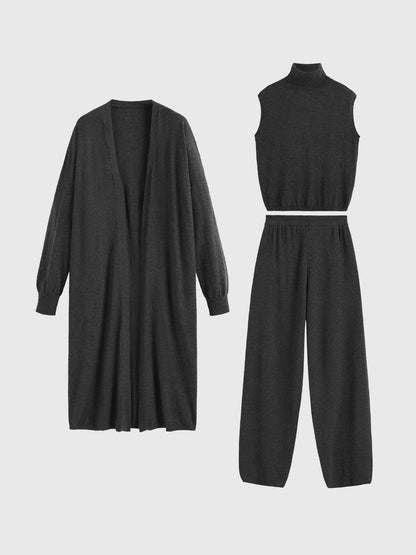 Cozy Loose-fitting 3 Pieces Knitted Set