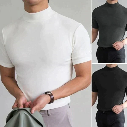 Men's High Neck Slim Fit T-shirt