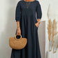 Anna - Lantern Sleeve Midi Dress