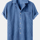 Short-Sleeve Corduroy Shirt With Revere Collar and 5-Inch Corduroy Shorts