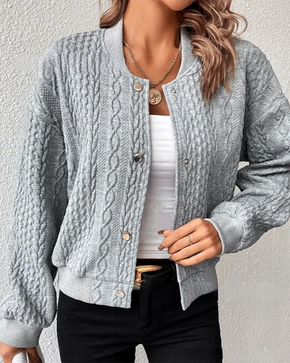 MIRKA BREASTED BOMBER CARDIGAN