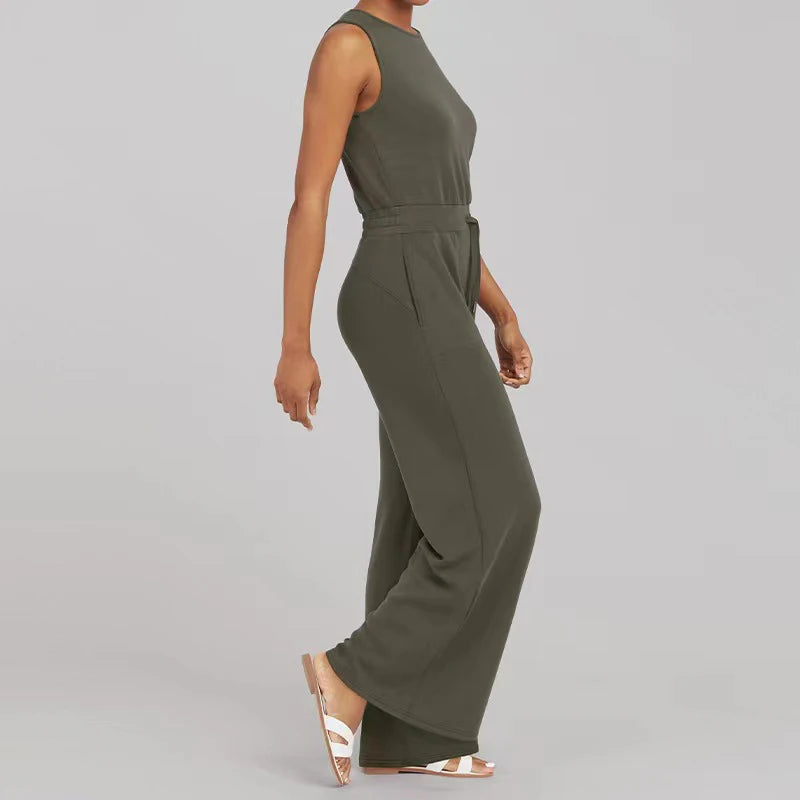 Maxine Wide Leg Pants Romper