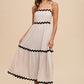 SHAYLA ZIG ZAG TRIM MAXI