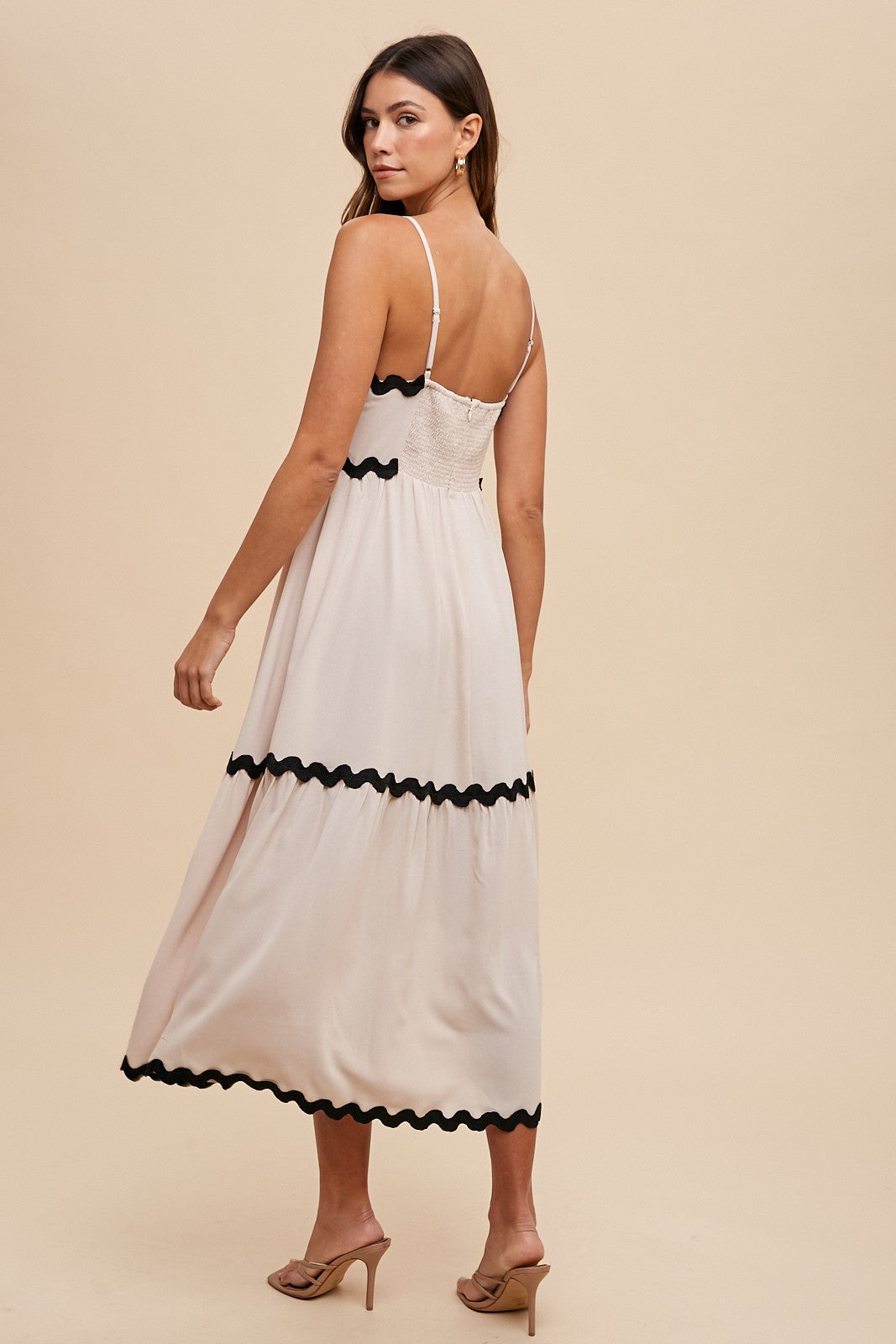 SHAYLA ZIG ZAG TRIM MAXI