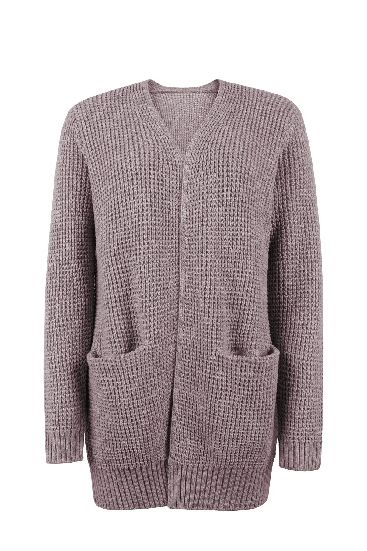 Tatiana - Long Sleeve Knitted Cardigan With Pockets