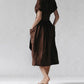 LENORA - WRAP LINEN AND COTTON DRESS