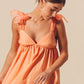 CALISTA TULLE BOW BABYDOLL DRESS