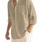 Cotton Linen Beach Button Down Shirt with Pocket (US Only)