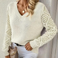 Raylene - V-Neck Knitted Sleeves Jumper