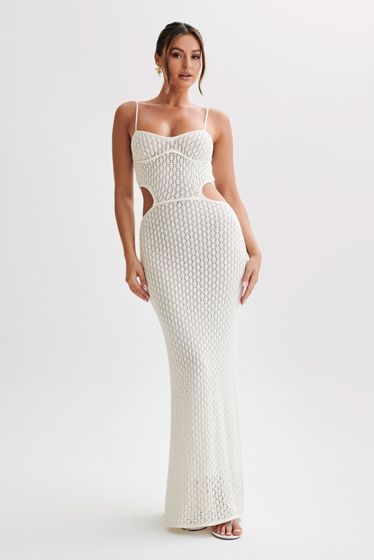 Long Napoli Knit Dress with Slits