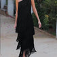 SARI - OFF SHOULDER ELEGANT FRINGE DRESS