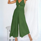 PILI - V-neck cutout high waist jumpsuits