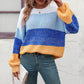 Casual Colour Block Knit Sweater