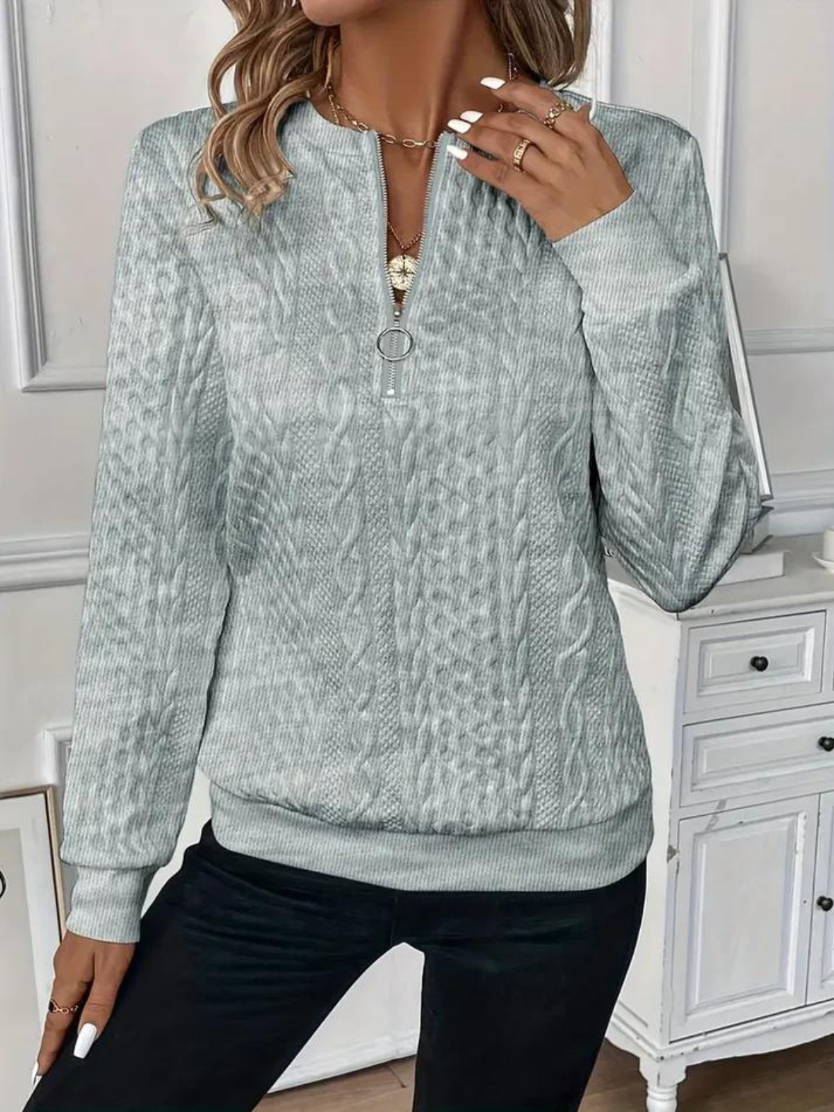 Molivio - Elegant fashionable knitted jumper